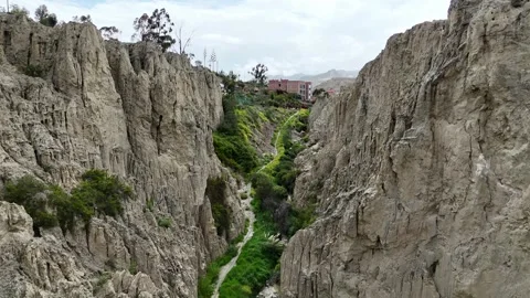 La Paz, Valle de la Luna scenic rock formations. Bolivia. Video stock 312505915