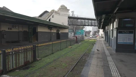 La Plata, Argentina; 06 27 2026: University Train platform La Plata - D-Log M Stock Footage 340175165