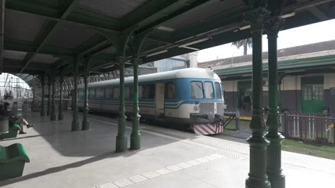 La Plata, Argentina; 06 27 2026: Platform University Train La Plata - D-Log M Stock Footage 340264342