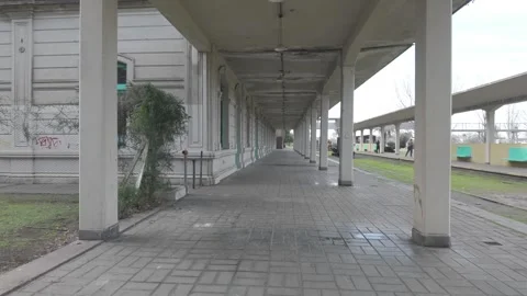 La Plata, Argentina; 07 26 2026: El Provincial Station railway heritage D-Log M Stock Footage 342573577
