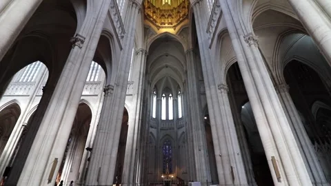 La Plata, Argentina; 10 29 2025: Cathedral Interior Religious Art Detail Stock Footage 321261435
