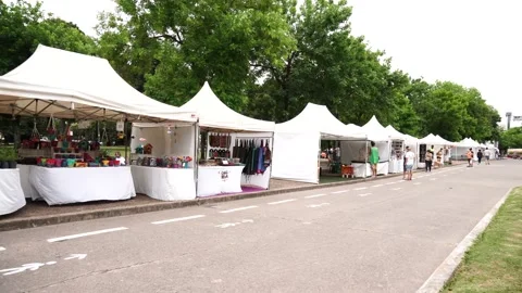 La Plata, Buenos Aires Prov., Argentina;First fair at the park after quarantine Stock Footage 143285317