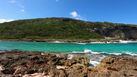 La Porte d'Enfer, Hell's Gate, Island Grande-Terre, Guadeloupe, Lesser Antilles, Stock Footage 152444325