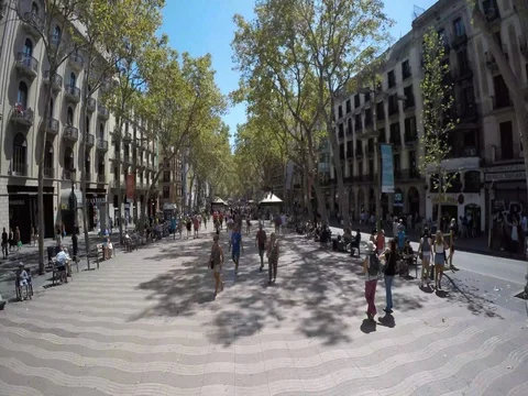 La Rambla - Timelapse Video stock 71968114