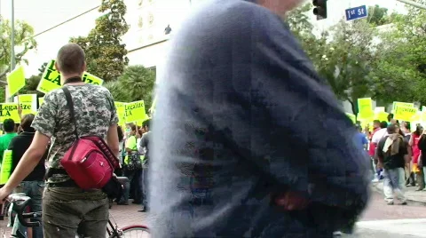 LA Reform Rally Stock Footage