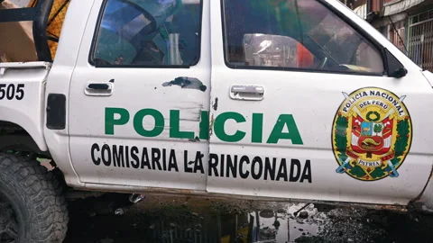 La Rinconada, Peru - March 5, 2026: Peruvian National Police Vehicle in Peru Stock Footage 345131657