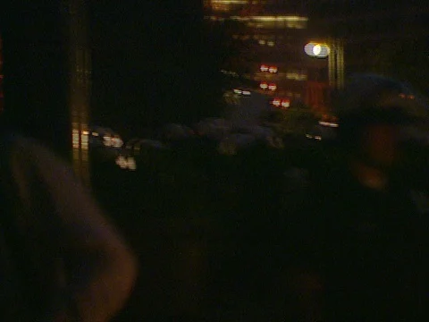 LA Riots 4-29-1992 Parker Center Protesters and News Photographers on Lawn Stock Footage 78171922