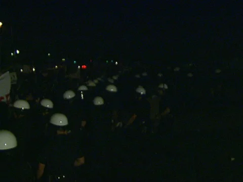 LA Riots 4-29-1992 Parker Center Protesters and Police Stock Footage 78215173