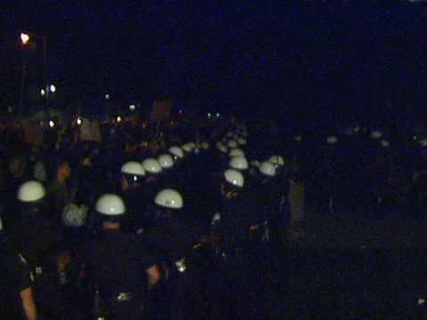 LA Riots 4-29-1992 Parker Center Police Get Ready for Next Push Stock Footage 78215184