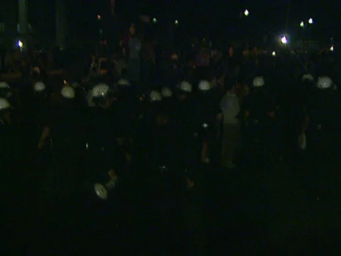 LA Riots 4-29-1992 Parker Center Police re-enforcing the line Stock Footage 78215722