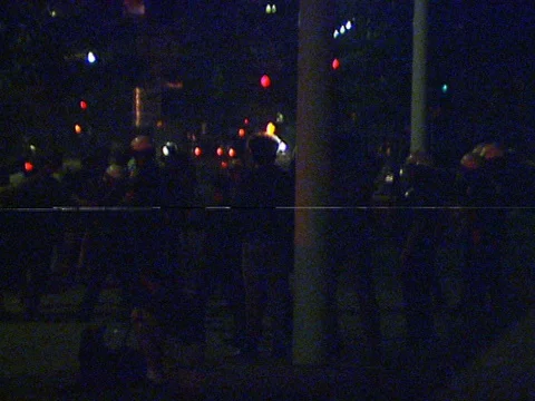 LA Riots 4-29-1992 Parker Center Police Move Protesters Stock Footage 78234234