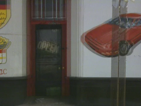 LA Riots 5-1-1992  Burned Out Building in South Central Los Angeles Stock Footage 78242701