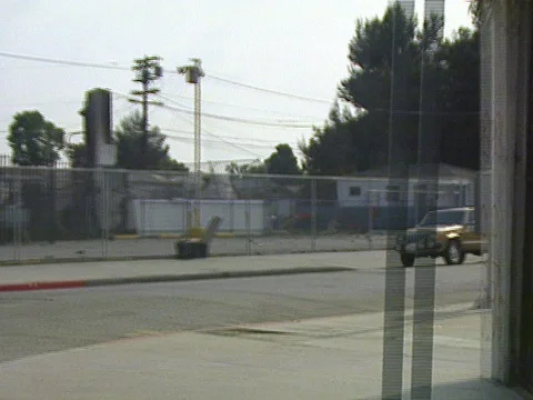 LA Riots 5-1-1992  Burned Out Building in South Central Los Angeles Stock Footage 78242784
