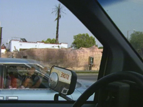 LA Riots 5-1-1992  Burned Out Building in South Central Los Angeles Stock Footage 78242789