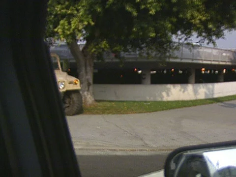 LA Riots 5-1-1992, National Guard Humvee in Downtown Los Angeles Stock Footage 78243566