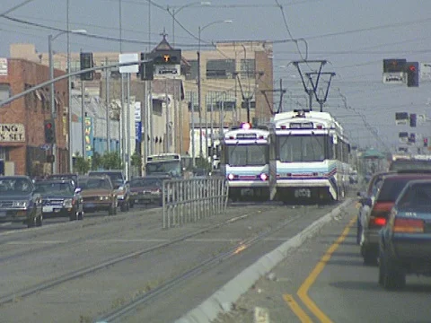 LA Riots 5-1-1992, Downtown Los Angeles Train  Stock Footage 78245121