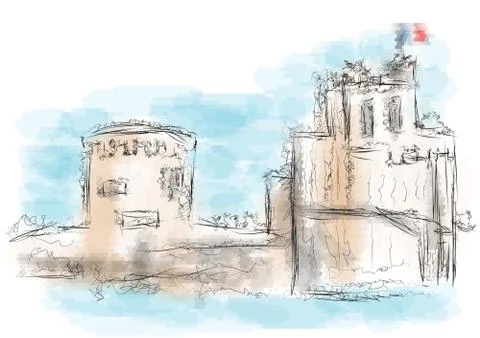 La Rochelle Stock Illustration