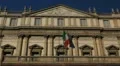 La Scala, Teatro alla Scala, Opera House in Milan, Italy, Traffic Street HD Footage