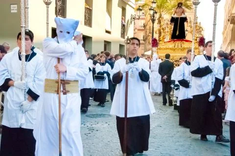 La Semana Santa Procession in Spain, Andalucia, Cadiz Stock Photos