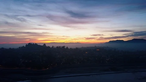 LA Silverlake Sunset Stock Footage 104627364