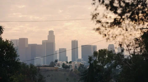 LA SKYLINE - 1 Stock Footage 33732491
