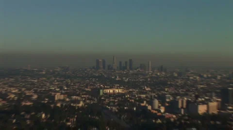 LA Skyline-29a Stock Footage 1071060