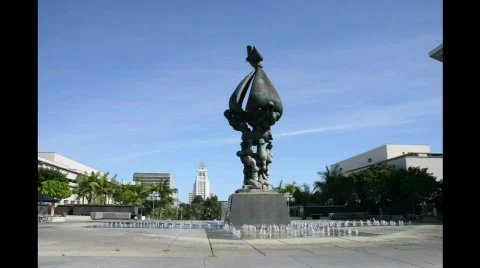 LA SkyLine-Echo Park-HD Stock Footage 704521