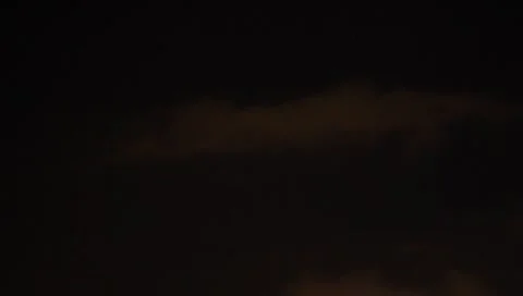 LA Skyline with search lights Stock Footage 8656820