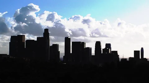 LA skyline timelapse clouds Stock-Footage 999576
