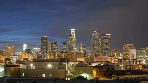 LA Skyline Timelapse Stock Footage 32815051