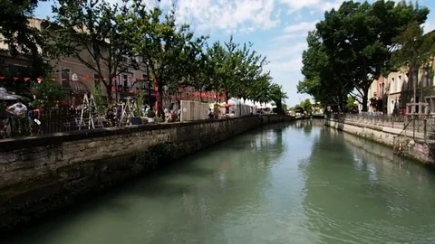 La Sorgue river in 4k Stock Footage 96496357