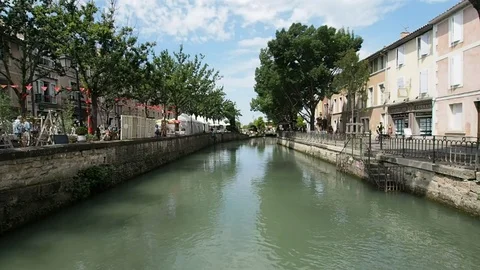 La Sorgue river in 4k Stock Footage 96496605