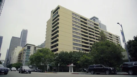 LA STREET DOWNTOWN Stock Footage 124223271
