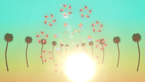 LA SUMMER animation_4K Video stock 309182535