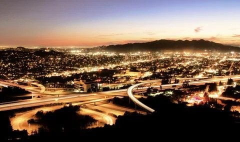 LA SUNSET Stock Photos