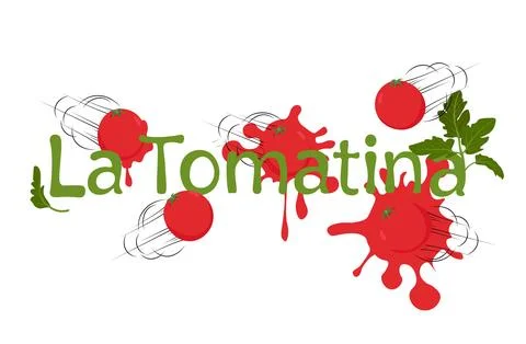 La Tomatina Stock Illustration
