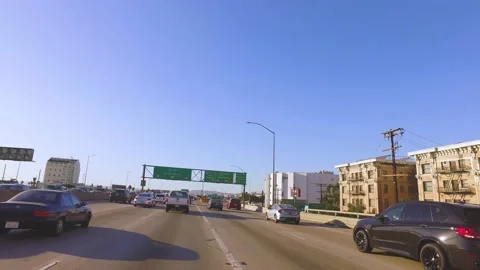 LA Traffic 3 Stock-Footage 134587090