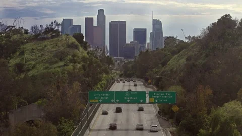 LA Traffic Graded Time Lapse Vidéo 73812770