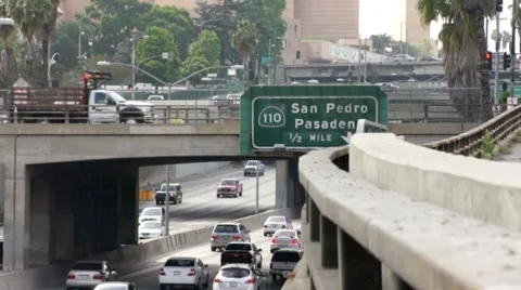 LA Traffic on Highway Time Lapse ( HD ) Stock Footage 5164044