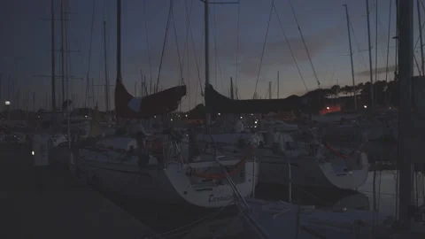 La Trinité Sur Mer night Harbor landscape 動画素材 140299937