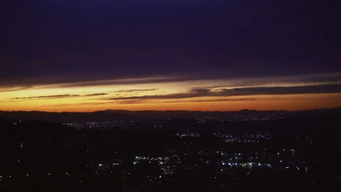 LA Urbanscape at Night Stock Footage 221289394