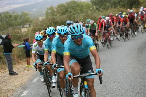 La Vuelta - 20th stage, Plataforma De Gredos, Spain - 14 Sep 2019 Stock Photos