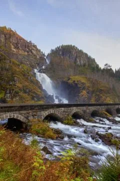 Laatefoss in Odda Stock Photos