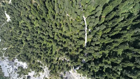 Laax Valley Alps Mountains View Aerial 4k Stock Footage 77625784