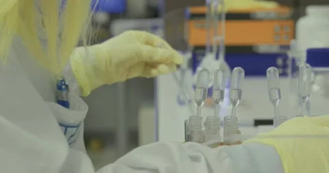 Lab Assistant Biochemistry Test-Tube Research Footage Stock Footage 291979265