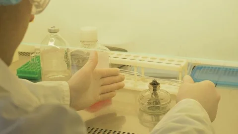 The lab assistant conducts analyzes. Antidote search Stock Footage 85275081
