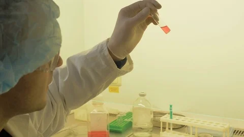 The lab assistant conducts analyzes. Antidote search Stock Footage 85278958