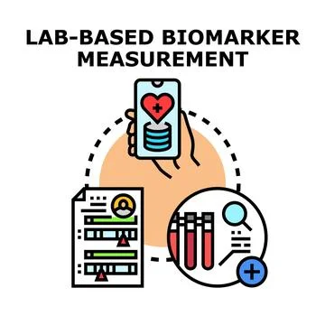 Lab based biomarker measurement concept vector illustration Stock Illustration
