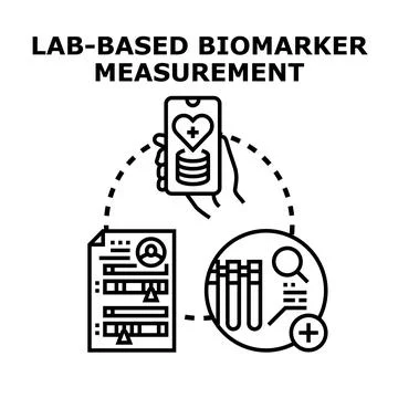 Lab based biomarker measurement concept vector illustration Stock Illustration