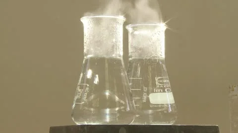 Lab Beakers - mixing Stock Footage 22256104